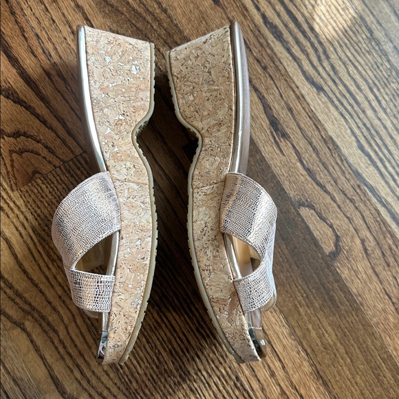 Jimmy Choo Metallic Crisscross Sandals - Picture 4 of 8